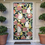 Little Corella Australia Cockatoo Door Cover Cacatua Sanguinea Banksia Seamless Black - Aussie Hoodie