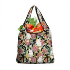 Little Corella Australia Cockatoo Grocery Bag Cacatua Sanguinea Banksia Seamless Black - Aussie Hoodie