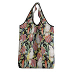 Little Corella Australia Cockatoo Grocery Bag Cacatua Sanguinea Banksia Seamless Black - Aussie Hoodie