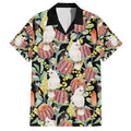 Little Corella Australia Cockatoo Hawaiian Shirt Cacatua Sanguinea Banksia Seamless Black - Aussie Hoodie
