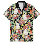 Little Corella Australia Cockatoo Hawaiian Shirt Cacatua Sanguinea Banksia Seamless Black - Aussie Hoodie