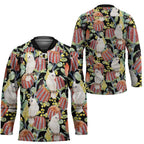 Little Corella Australia Cockatoo Hockey Jersey Cacatua Sanguinea Banksia Seamless Black - Aussie Hoodie