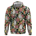 Little Corella Australia Cockatoo Hoodie Cacatua Sanguinea Banksia Seamless Black - Aussie Hoodie