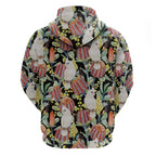 Little Corella Australia Cockatoo Hoodie Cacatua Sanguinea Banksia Seamless Black - Aussie Hoodie