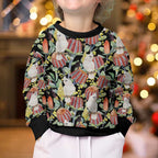Little Corella Australia Cockatoo Kid Ugly Christmas Sweater Cacatua Sanguinea Banksia Seamless Black - Aussie Hoodie