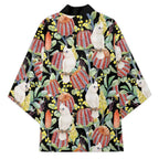 Little Corella Australia Cockatoo Kimono Cacatua Sanguinea Banksia Seamless Black - Aussie Hoodie