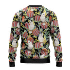 Little Corella Australia Cockatoo Ugly Christmas Sweater Cacatua Sanguinea Banksia Seamless Black - Aussie Hoodie