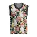 Little Corella Australia Cockatoo Christmas Knitted V-Neck Vest Cacatua Sanguinea Banksia Seamless Black - Aussie Hoodie