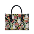 Little Corella Australia Cockatoo Leather Bag Cacatua Sanguinea Banksia Seamless Black - Aussie Hoodie