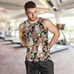 Little Corella Australia Cockatoo Men Tank Top Cacatua Sanguinea Banksia Seamless Black - Aussie Hoodie