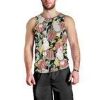 Little Corella Australia Cockatoo Men Tank Top Cacatua Sanguinea Banksia Seamless Black - Aussie Hoodie