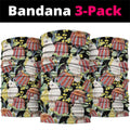 Little Corella Australia Cockatoo Neck Gaiter Cacatua Sanguinea Banksia Seamless Black - Aussie Hoodie