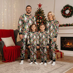 Little Corella Australia Cockatoo Christmas Pajama Set Cacatua Sanguinea Banksia Seamless Black - Aussie Hoodie
