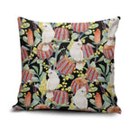 Little Corella Australia Cockatoo Pillow Cover Cacatua Sanguinea Banksia Seamless Black - Aussie Hoodie