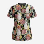 Little Corella Australia Cockatoo Scrub Top Cacatua Sanguinea Banksia Seamless Black - Aussie Hoodie