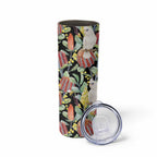 Little Corella Australia Cockatoo Skinny Tumbler Cacatua Sanguinea Banksia Seamless Black - Aussie Hoodie