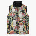 Little Corella Australia Cockatoo Sleeveless Puffer Jacket Cacatua Sanguinea Banksia Seamless Black - Aussie Hoodie