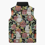 Little Corella Australia Cockatoo Sleeveless Puffer Jacket Cacatua Sanguinea Banksia Seamless Black - Aussie Hoodie
