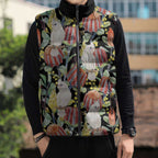 Little Corella Australia Cockatoo Sleeveless Puffer Jacket Cacatua Sanguinea Banksia Seamless Black - Aussie Hoodie