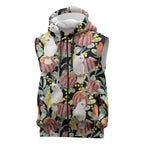 Little Corella Australia Cockatoo Sleeveless Zip Hoodie Cacatua Sanguinea Banksia Seamless Black LT14