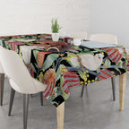 Little Corella Australia Cockatoo Tablecloth Cacatua Sanguinea Banksia Seamless Black - Aussie Hoodie