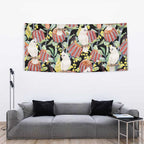 Little Corella Australia Cockatoo Tapestry Cacatua Sanguinea Banksia Seamless Black - Aussie Hoodie