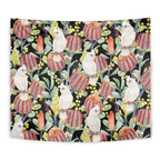 Little Corella Australia Cockatoo Tapestry Cacatua Sanguinea Banksia Seamless Black - Aussie Hoodie