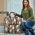Little Corella Australia Cockatoo Travel Bag Cacatua Sanguinea Banksia Seamless Black - Aussie Hoodie