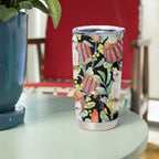 Little Corella Australia Cockatoo Tumbler Cup Cacatua Sanguinea Banksia Seamless Black - Aussie Hoodie
