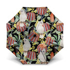 Little Corella Australia Cockatoo Umbrella Cacatua Sanguinea Banksia Seamless Black - Aussie Hoodie