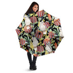 Little Corella Australia Cockatoo Umbrella Cacatua Sanguinea Banksia Seamless Black - Aussie Hoodie