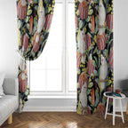Little Corella Australia Cockatoo Window Curtain Cacatua Sanguinea Banksia Seamless Black - Aussie Hoodie