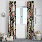 Little Corella Australia Cockatoo Window Curtain Cacatua Sanguinea Banksia Seamless Black - Aussie Hoodie