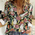 Little Corella Australia Cockatoo Women Casual Shirt Cacatua Sanguinea Banksia Seamless Black - Aussie Hoodie