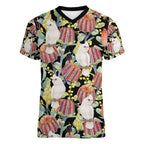 Little Corella Australia Cockatoo Women V-Neck T-Shirt Cacatua Sanguinea Banksia Seamless Black - Aussie Hoodie