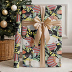 Little Corella Australia Cockatoo Wrapping Paper Cacatua Sanguinea Banksia Seamless Black - Aussie Hoodie