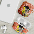 Australia Tawny Frogmouth AirPods Case Golden Wattle Banksia Aboriginal Art - Aussie Hoodie