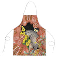 Australia Tawny Frogmouth Apron Golden Wattle Banksia Aboriginal Art - Aussie Hoodie