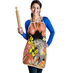 Australia Tawny Frogmouth Apron Golden Wattle Banksia Aboriginal Art - Aussie Hoodie