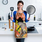 Australia Tawny Frogmouth Apron Golden Wattle Banksia Aboriginal Art - Aussie Hoodie