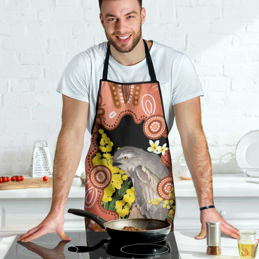 Australia Tawny Frogmouth Apron Golden Wattle Banksia Aboriginal Art - Aussie Hoodie