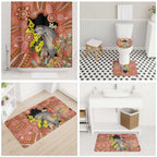 Australia Tawny Frogmouth Bathroom Set Golden Wattle Banksia Aboriginal Art - Aussie Hoodie