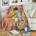 Australia Tawny Frogmouth Blanket Golden Wattle Banksia Aboriginal Art - Aussie Hoodie