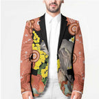 Australia Tawny Frogmouth Blazer Golden Wattle Banksia Aboriginal Art - Aussie Hoodie