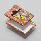 Australia Tawny Frogmouth Canvas Wall Art Golden Wattle Banksia Aboriginal Art - Aussie Hoodie