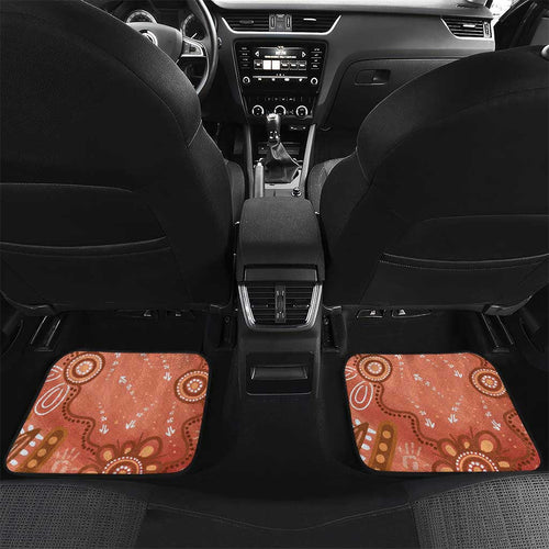 Australia Tawny Frogmouth Car Mats Golden Wattle Banksia Aboriginal Art - Aussie Hoodie