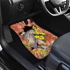 Australia Tawny Frogmouth Car Mats Golden Wattle Banksia Aboriginal Art - Aussie Hoodie