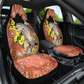 Australia Tawny Frogmouth Car Seat Cover Golden Wattle Banksia Aboriginal Art - Aussie Hoodie