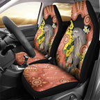 Australia Tawny Frogmouth Car Seat Cover Golden Wattle Banksia Aboriginal Art - Aussie Hoodie
