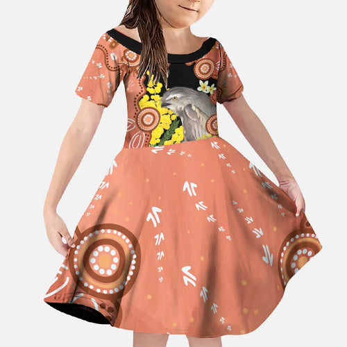 Australia Tawny Frogmouth Family Matching Tank Maxi Dress and Hawaiian Shirt Golden Wattle Banksia Aboriginal Art - Aussie Hoodie